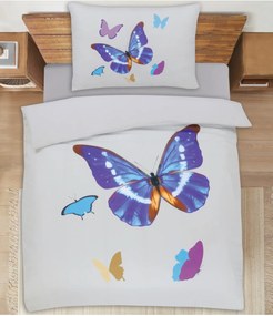 BUTTERFLY szürke lepedő 70x90cm + 140x200cm