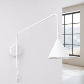 Fehér konnektorhoz csatlakoztatható fali lámpa Zylo – Sollux