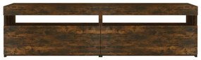2 db füstös tölgy színű TV-szekrény LED-ekkel 75 x 35 x 40 cm