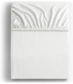 Fehér gumis jersey lepedő 160x200 cm Amber – Restilo