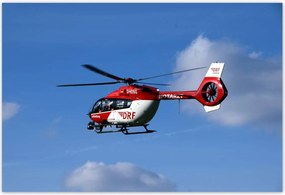 Poszterek 155x105 Piros-fehér Helikopter
