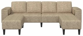 Kanapé Szett 3 pcs Világosszürke Műbőr velúr