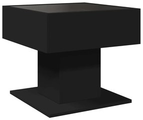 fekete szerelt fa dohányzóasztal 50 x 50 x 45 cm
