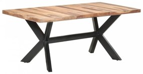 Tömör fa étkezőasztal mézszínű felülettel 180 x 90 x 75 cm