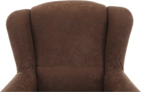 Füles fotel, barna szövet, CHARLOT