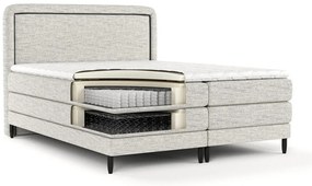 Világosszürke boxspring ágy 180x200 cm Dove – Maison de Rêve