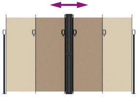 tópszínű behúzható oldalsó napellenző 200 x 1000 cm