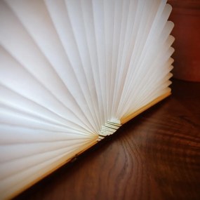 Natúr színű LED asztali lámpa textil búrával (magasság 2,5 cm) Booklight – Gingko