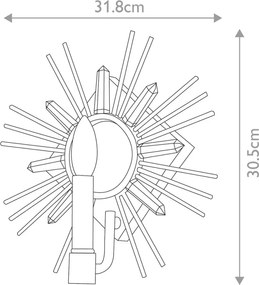 Gilded Nola Sun King GN-SUN-KING-1-G Fali lámpa 1x40 W/E14