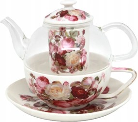 Teáskanna teáscsésze Tea for one rózsa 300 ml teáscsésze
