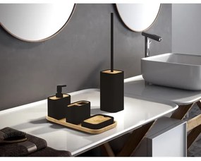 Gedy - Szabadon álló WC kefe NINFEA fekete/bambusz