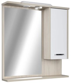 TMP ZX - SONOMA - Tükrös fürdőszobai szekrény LED világítással - 75 x 80 cm