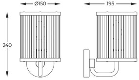 Zuma Line W0528-01F-V6AC - Fali lámpa SERGIO 1xE14/60W/230V arany