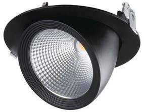 Beépíthető spot lámpatest , billenthető , 33W , természetes fehér , fekete , Kanlux , HIMA