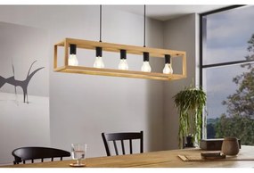 Eglo 32143 - BLACKCROWN kábeles függeszték, 5xE27/40W/230V, barna