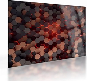 Kép - Futurisztikus absztrakció (üvegen) (70x50 cm)