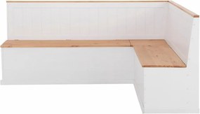 Silas fehér sarokpad tömör borovi fenyőből - Støraa