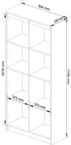 Regál Rainer (szonoma tölgy). Akció -15%. 1068791