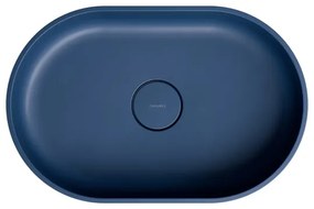 OMNIRES OVOUNMB - OVO 55x36 cm mosdó, dolomit, matt éjféli kék