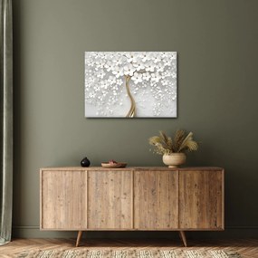Fehér fa virágokkal képe (70x50 cm)