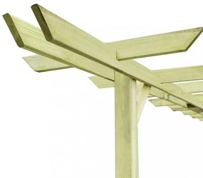 kerti pergola impregnált fenyőfalécekből 360 x 200 x 60 cm
