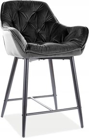 Hoker bárszék Cherry H-2 Velvet fekete Sig