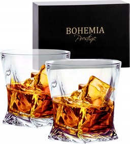Whiskys poharak Bohemia Quadro 340 ml Kristály poharak 6db-os szett
