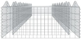 íves horganyzott vas gabion magaságyás 800x100x50 cm