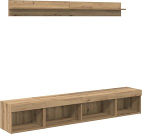 vidaXL TV falit kabinet szett leddel 5 pcs Artisan tölgy Faanyag