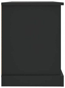 fekete szerelt fa TV-szekrény 73 x 35,5 x 47,5 cm