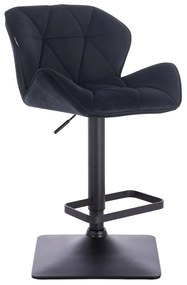 HR111KW Fekete modern velúr szék fekete lábbal