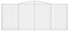 2 db íves horganyzott vas gabion kosár 400x50x160/180 cm