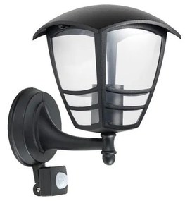Kobi Kültéri fali lámpa érzékelővel TEVIO 1xE27/60W/230V IP54 fekete KB0482