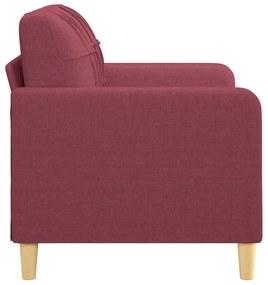 kétszemélyes bordó szövet kanapé 120 cm