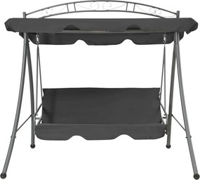 vidaXL átalakítható antracit acél hintaágy tetőponyvával 198x120x205cm