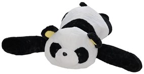 Plüss fekete-fehér PANDA rózsaszín babatakaróval belül