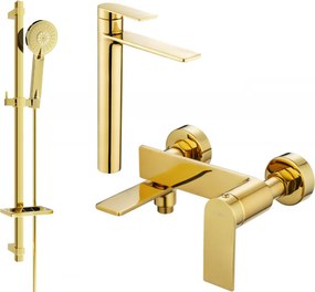 Mexen Zero DQ40 fürdőkád csomag, arany - 7113DQ40-50