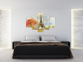 Festett kép az Eiffel-torony (150x105 cm)