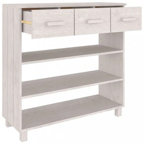 HAMAR fehér tömör fenyőfa tálalóasztal 90 x 35 x 90 cm