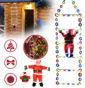 MikulĂĄs LĂĄmpĂĄk Led LĂ©trĂĄn DekoratĂv KarĂĄcsonyi FĂ©nyek 6 LĂ©tra 8 Modi