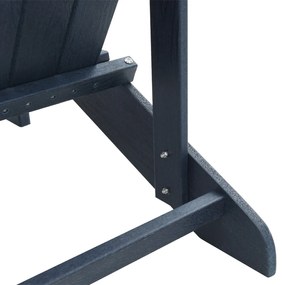 3 Részes Kerti Lounge Készlet Tengerészkék HDPE