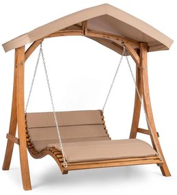 Bermuda hintaszék, kerti hintaszék, 130 cm, dupla szék, napellenző
