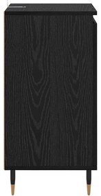 Széf 2 pcs Fekete tölgy 40 x 35 x 70 cm Műszaki fa és vas