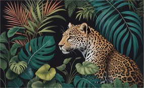 Matt Fotótapéta Flizelin Falra Egzotikus leopárd 416x254 Ragasztó