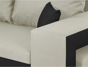 NEVADA Háromszemélyes kinyitható kanapé Világosszürke/krém