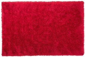 Piros hosszú szálú szőnyeg 160 x 230 cm CIDE Beliani