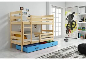 Gyerek emeletes ágy ERYK 160x80 cm Kék Fenyő