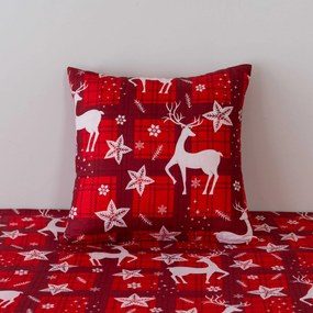 Mikroszálas párnahuzat VELVET CHRISTMAS 45x45 cm, piros