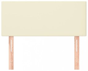 krémszínű műbőr fejtámla 90x5x78/88 cm
