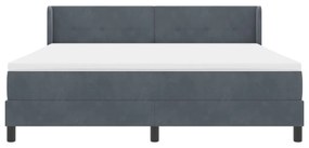 vidaXL Boxspring Ágy Matraccal Sötétszürke 180x200 cm Bársony
